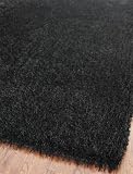 4 x 6 Rectangular Safavieh SG531-9090-4 Black/Black Color Power Loomed Chinese "Paris Shag Collection" Rug