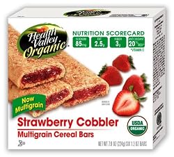 Health Valley Cobbler Cereal Bars, Strawberry, 6-Count 7.9-Ounce Boxes (Pack of 6)