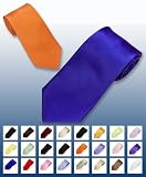 Soild Silk Mens Plain Multi Color Tie in Gift Box with Free Shipping