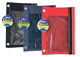 Bazic 3-Ring Pencil Pouch with Mesh Window (Case of 24)