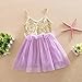FEITONG Kids Girls Princess Sequins Tulle Lace Tutu Slip Dress