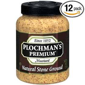 Plochman's Natural Stone Ground Mustard, 9-Ounce Jars (Pack of 12)