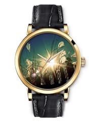 SPRAWL Aanalog Fashion Series Gold Ladies Watches of Genuine Black Leather Strap,Unique Wrist Watch for Women Girls Designed with Sunlight