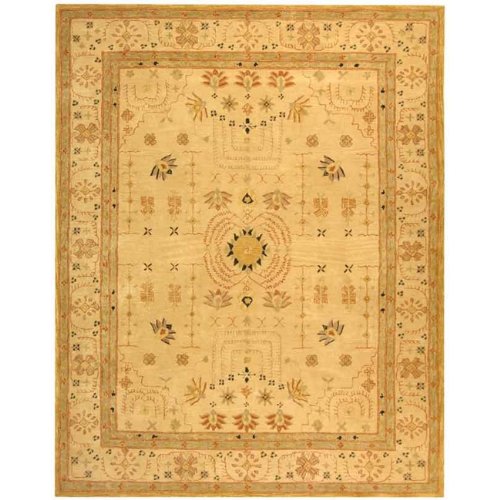 Safavieh Anatolia Collection AN552A Handmade Sand Hand-spun Wool Area Rug, 8-Feet by 10-Feet