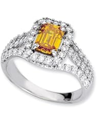 14kw Emma Grace Emerald Cultured Diamond Ring