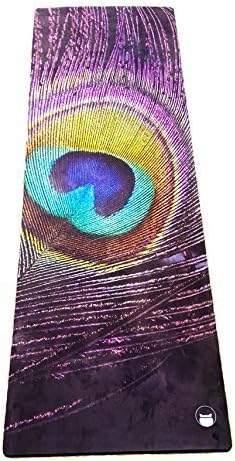 FitKiti Organic Non Slip Yoga Mat Combo with Integrated Towel Best for Hot Yoga/Bikram, Pilates, Yoga, 72" L