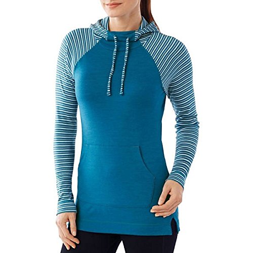 スマートウール アウター パーカ＆スウェット SmartWool NTS Mid 250 Drape Neck Pullove Glacial Bl [並行輸入品]