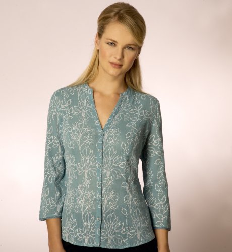 Per Una 3/4 Sleeve Bandhani Floral Blouse clothing