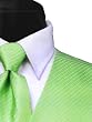 Tuxedo Vest and Windsor Band Tie - "Palermo" Lime Diamond Grid Pattern