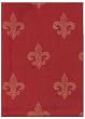 100% Cotton Jacquard Fleur De Lis Red Dishtowel 18" X 28" Set / 6