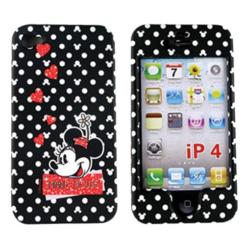Mobo Disney© Officially Licensed Hard Protector Case featuring Minnie Mouse with Heart fits Apple iPhone 4