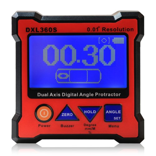 DXL360S Digital LCD Protractor Inclinometer Single & Dual Axis Level Box 0.01Â° with USB Cable