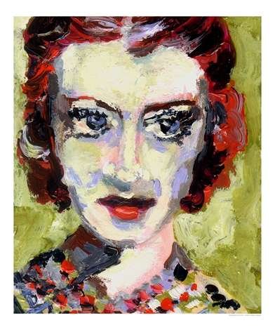 Bette Davis - Vintage Movie Star - Movies Giclee Poster Print by Ginette Callaway, 8x10