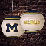 Michigan Wolverines Rice Paper 18 Lamp