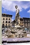 Neptune statue - 20 Inch Canvas Print (51 cm) by Robert Harding