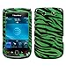 MyBat BlackBerry Torch 9800 Phone Protector Cover - Zebra Skin Dr Green/Black (2D Silver)