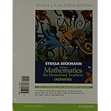 mathematics for elementary teachers with activities books a la carte edition plus mymathlab access card package