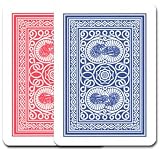 Modiano 2 Decks of 100% Plastic Italian Playing Cards - Old Trophy - Poker Size Regular Index