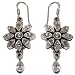 Gift of Love Sivler Zircon Earrings 1.75 inches (erg105)