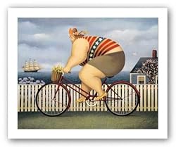 Mary's New Bike by Lowell Herrero 20"x16" Art Print Poster