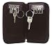 Brown Keychain Wallet Purse 12 Small Keyhooks & 2 Large Key Ring-Gift Boxed