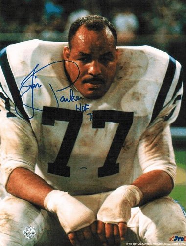 Autographed Jim Parker Baltimore Colts 8x10 Photograph Inscribed HOF 73