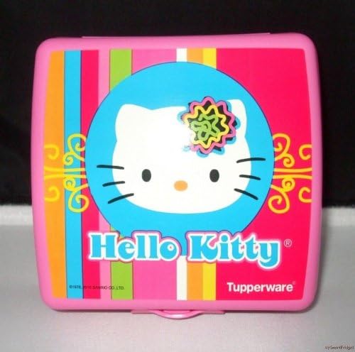 Tupperware HELLO KITTY Sandwich Keeper PINK NEW