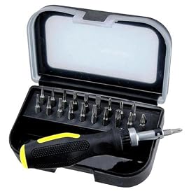 Compact Ratcheting Precision Screwdriver - 20 Micro-Bits - Belt-Clip Case - Lifetime Warranty! by Illinois Industrial