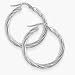 1 Inch Sterling Silver Twist Hoop Earrings