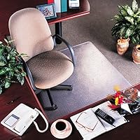 RollaMat Studded Beveled Mat for Med/High Pile Carpet, 48w x 60h, Clear