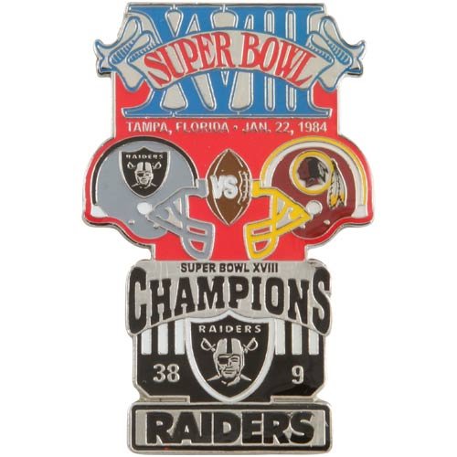 Oakland Raiders Super Bowl XVIII Collectors Pin