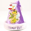 Kids 3-9 Disney Tinker Bell Velour Santa Christmas Hat Purple with White