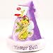 Kids 3-9 Disney Tinker Bell Velour Santa Christmas Hat Purple with White