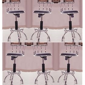6 24 to 29 Adjustable Chrome Bar Stools by The Furniture Cove