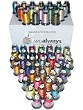 Polyester Embroidery Machine Thread Set (63 Spools, 500m Each) by SMB Always