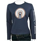 Illinois Fighting Illini Navy Blue Ladies Big Logo Long Sleeve T-shirt