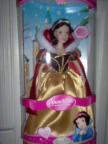 Childrens Toyshop  Toys : 25th Anniversary Disney Princess Snow White and the 7 Dwarfs Porcelain 15 " Brass Key