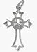 Fancy Genuine Sterling Silver Claddagh Cross with a 16 chain