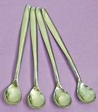 Set of 4 Long Handled Cafe' Latte Spoons.