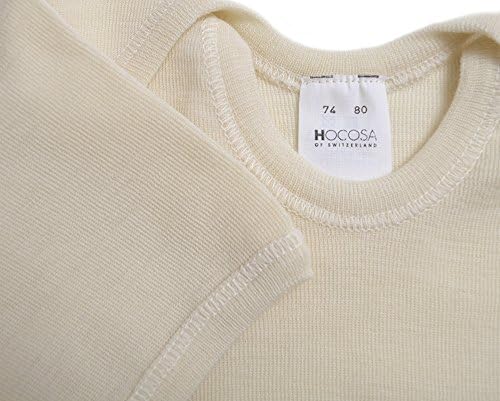 Hocosa Organic Merino Wool Snap-Bottom Shirt with Short Sleeves