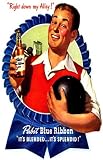 Pabst Blue Ribbon Beer - PBR - Bowling Alley 11x17 Poster