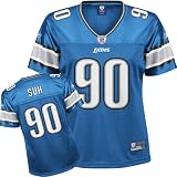 Reebok Detroit Lions Ndamukong Suh Women's Replica Jersey Small