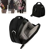 Olympus Point & Shoot Camera VanGoddy Mini laurel Small Camera Bag For Olympus Cameras SZ Series TOUGH Series & V Series Model Cameras (Onyx)+ 4GB Micro SD Card with SD Adaptor+ Black/White 6 inch Camera Tripod