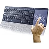 Gosin&reg; Ultrathin All in One Metal Wireless Bluetooth Keyboard Touchpad for Windows Android IOS, 2ND GENERATION OF UPDATED VERSION (black/black)