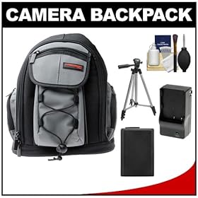 Precision Design PD-MBP ILC Digital Camera Mini Sling Backpack with NP-FW50 Battery & Charger + Tripod + Accessory Kit for Sony NEX-C3, NEX-F3, NEX-5N, NEX-5R, NEX-6 & NEX-7 Cameras