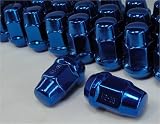 Blue Chrome, Bulge Acorn Lug Nuts, Set of 20, Fitment for Some Ford Models