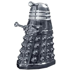 Doctor Who Dalek Cookie Jar Collectors Edition Ceramic Silver