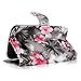 Alcatel One Touch - Cellularvilla Pu Leather Wallet Card Flip Open Pocket Case Cover Pouch for Alcatel One Touch Fierce 2 7040T (Black Pink Flower)