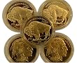 Lot of 5 - 2008 $50 Buffalo Gold Replica Coins