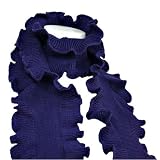 PURPLE FEMININE THIN KNIT RUFFLED EDGE SCARF